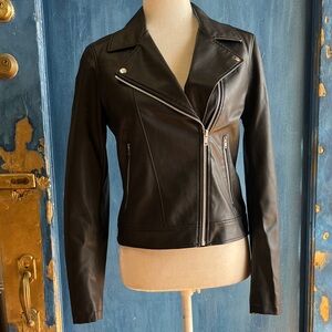 UNI QLO Women's Black Leather Jacket
